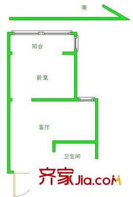 锡航新村户型图1室 户型图 1室1厅1卫1厨