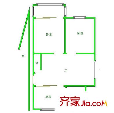 景亭苑户型图2室 户型图 2室2厅1卫1厨