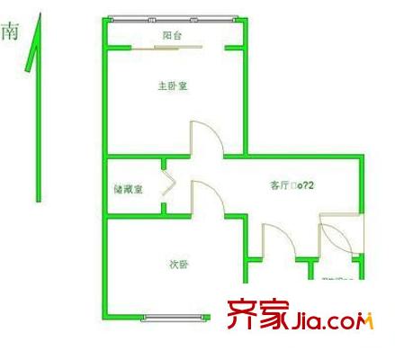 震泽四村户型图2室 户型图 2室1厅1卫1厨