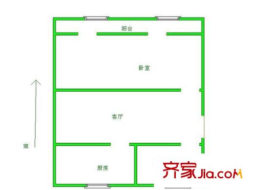 德溪路小区户型图1室 户型图 1室1厅1卫1厨