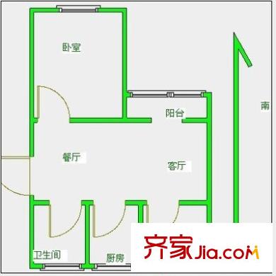 峰影新村户型图2室 户型图 2室1厅1卫1厨