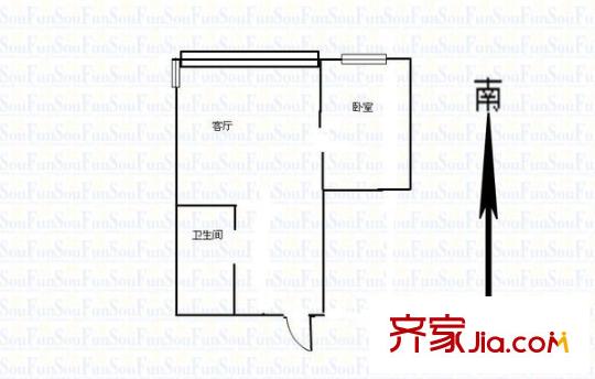 德溪路小区户型图1室 户型图 1室1厅1卫1厨