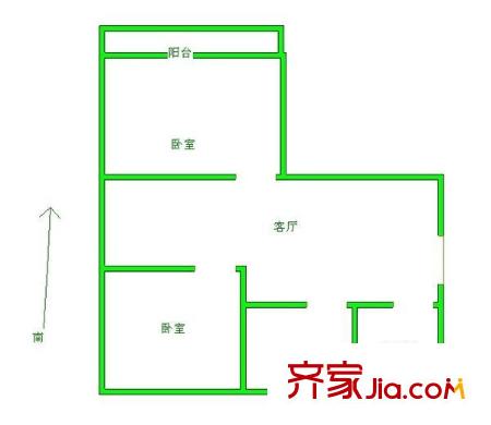 德溪路小区户型图2室 户型图 2室2厅1卫1厨