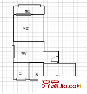 峰影新村户型图2室 户型图 2室1厅1卫1厨