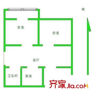 通扬新村户型图3室 户型图 3室2厅1卫1厨