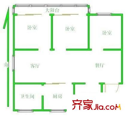 上马墩二村 4室 户型图