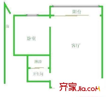 勤学苑户型图1室 户型图 1室1厅1卫1厨