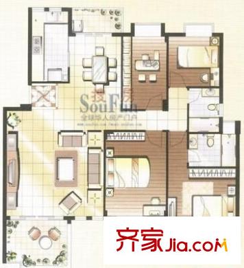 畅舜苑户型图3室 户型图 3室2厅1卫1厨