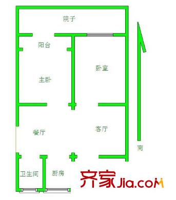青松新村 3室 户型图