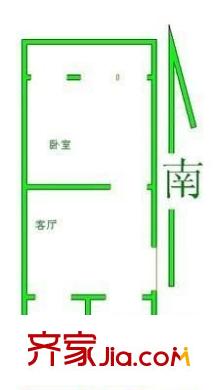 槐古一村户型图1室 户型图 1室1厅1卫1厨