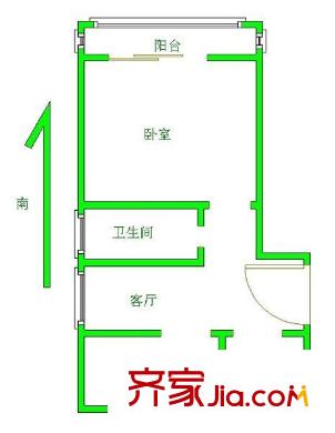 广瑞三村户型图2室 户型图 2室1厅1卫1厨
