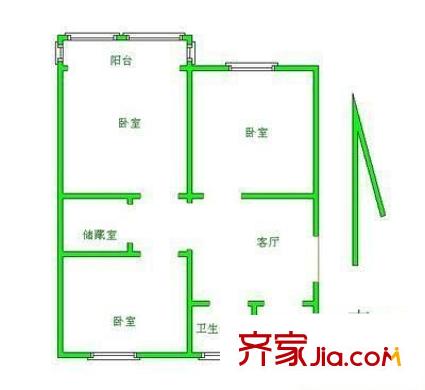 康馨苑户型图2室 户型图 2室2厅1卫1厨