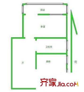 庄前新村户型图1室 户型图 1室1厅1卫1厨