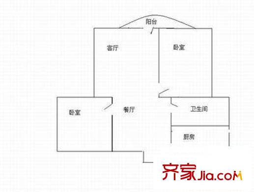 东林苑户型图2室 户型图 2室2厅1卫1厨