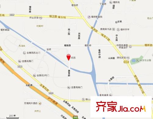名园臻舍交通图