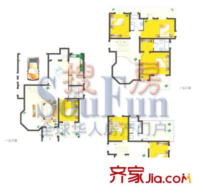 名园臻舍户型图D3别墅