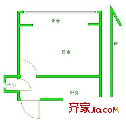 团结二村户型图1室 户型图 1室1厅1卫1厨