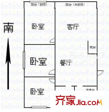 金宇苑户型图3室 户型图 3室2厅2卫1厨