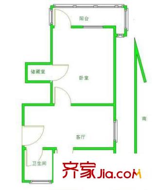 风和里户型图1室 户型图 1室1厅1卫1厨