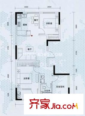 嘉德时代广场户型图3室 户型图 3室2厅2卫1厨