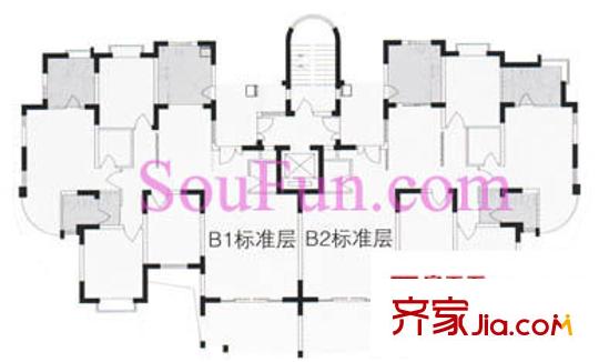 金色江南三期户型图户型图 4室2厅2卫1厨
