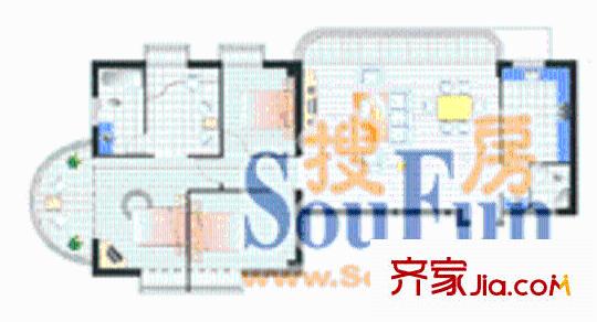 银仁花园户型图4室2厅2卫1厨