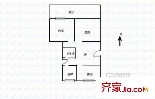 震泽一村 3室 户型图