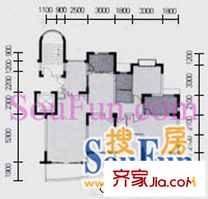 金色江南三期户型图户型图 4室2厅2卫1厨