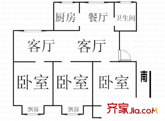 华夏新时代户型图3室 户型图 3室2厅2卫1厨