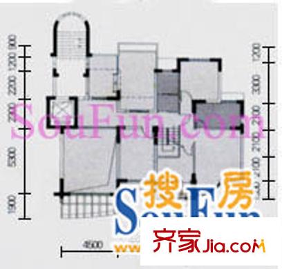 金色江南三期户型图户型图 6室4厅3卫1厨