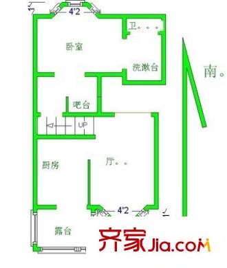 民丰公寓户型图3室 户型图 3室1厅1卫1厨