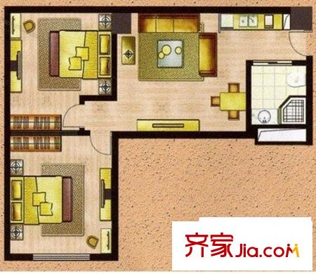 青山一村户型图1室 户型图 1室1厅1卫1厨