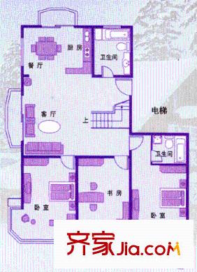 锦绣花园户型图3室2厅2卫1厨