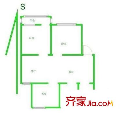 锦绣花园户型图3室 户型图 3室2厅1卫1厨