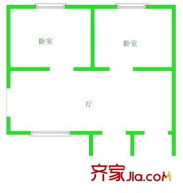 解放新村户型图2室 户型图 2室1厅1卫1厨