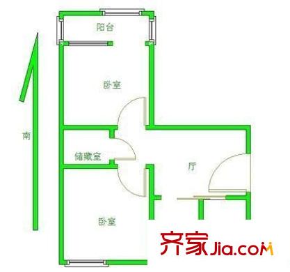翠云新村户型图2室 户型图 2室2厅1卫1厨