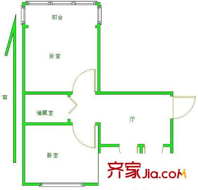 解放新村户型图2室 户型图 2室2厅1卫1厨