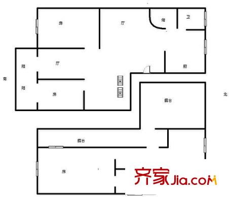 解放新村户型图3室 户型图 3室3厅2卫1厨