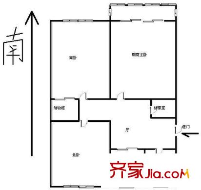 荣巷新村 3室 户型图
