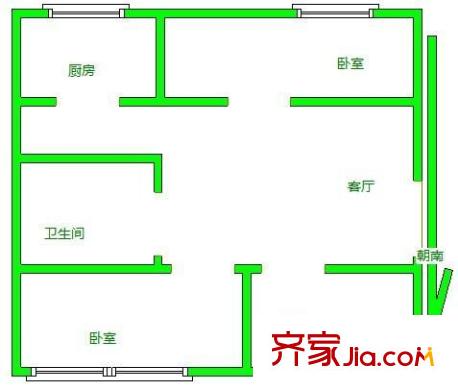 青山一村户型图3室 户型图 3室1厅1卫1厨