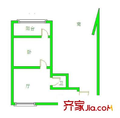 青山一村户型图1室 户型图 1室2厅1卫1厨
