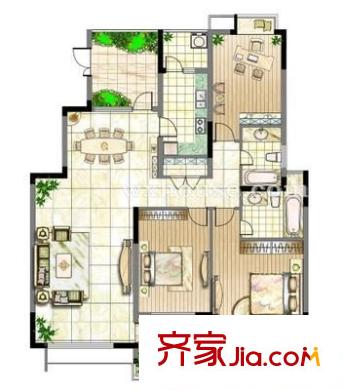 月秀东苑 2室 户型图