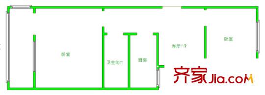 锡惠里 2室 户型图
