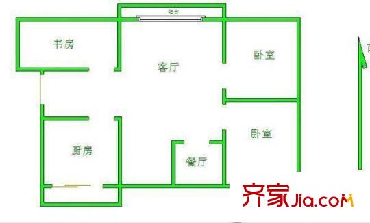 盛岸花园三期 2室 户型图