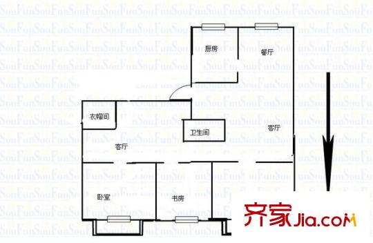 和泰苑户型图3室 户型图 3室2厅1卫1厨