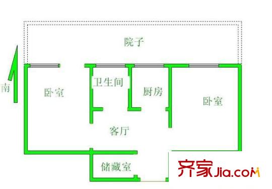 风华里 2室 户型图