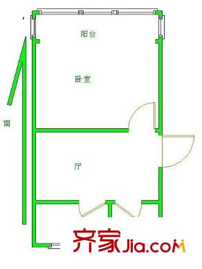 优族联盟户型图1室 户型图 1室1厅1卫1厨