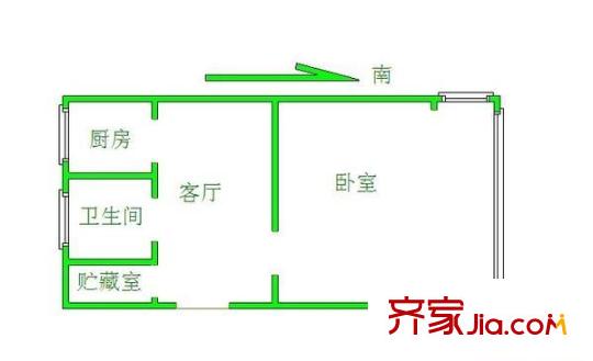 小娄巷户型图1室 户型图 1室1厅1卫1厨