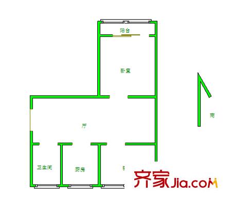 小娄巷 2室 户型图