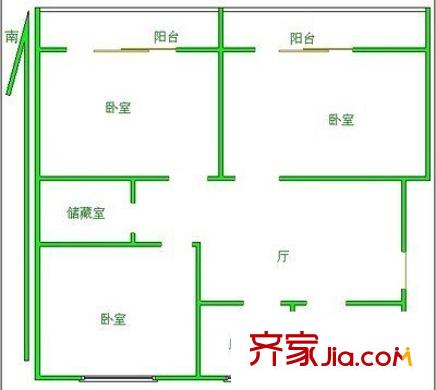 锡州小区 3室 户型图